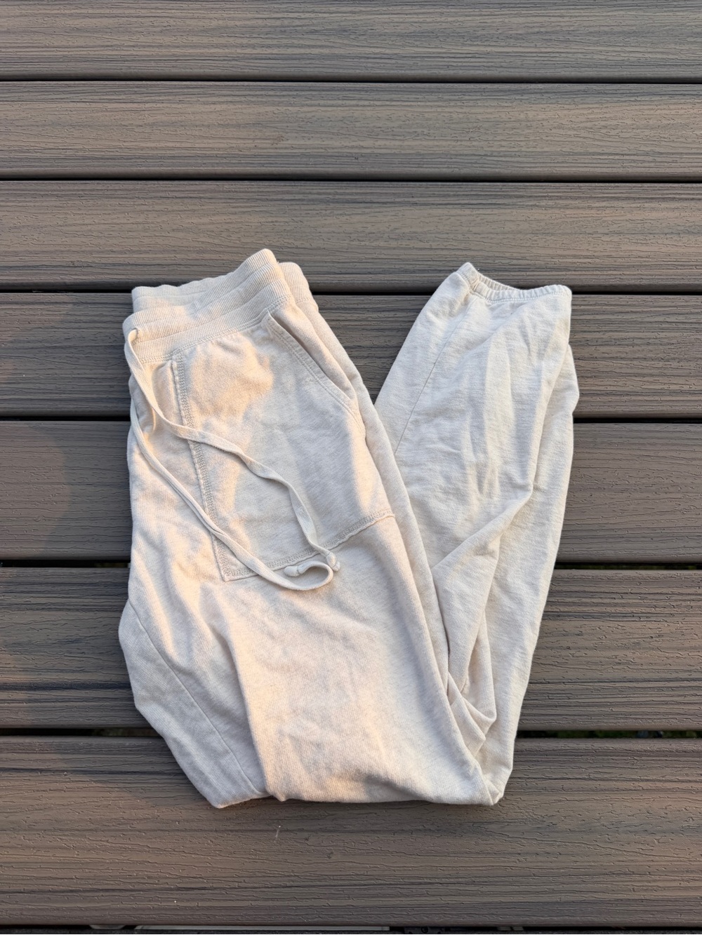 aerie Cream Lightweight Joggers - Picture 2 of 3